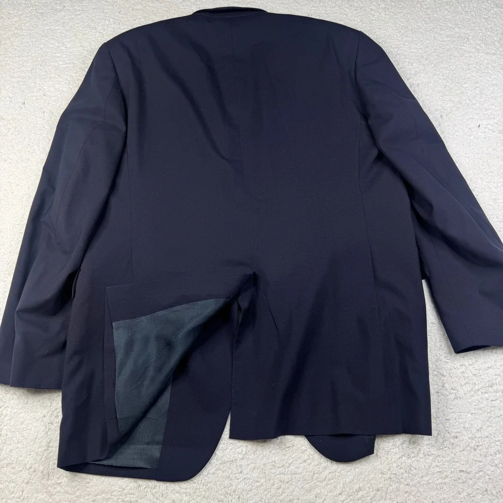 Jos A Bank Navy Blue Wool Blazer Jacket Men's 48XL‎ Gold Button